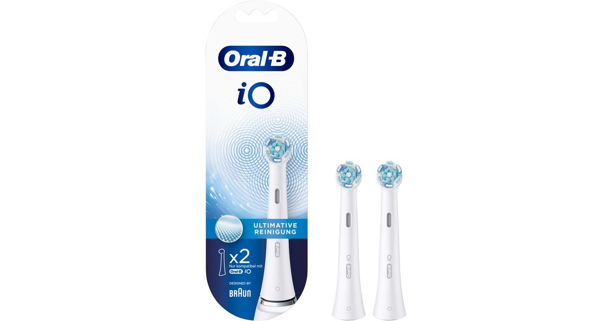 BraunOral-B iO Ultimate Clean opzetborstel  (Wit, 2 stuks)