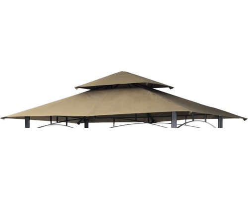 Vervangend dak voor barbecuepaviljoen 240 x 150 x 245 cm, polyester, beige