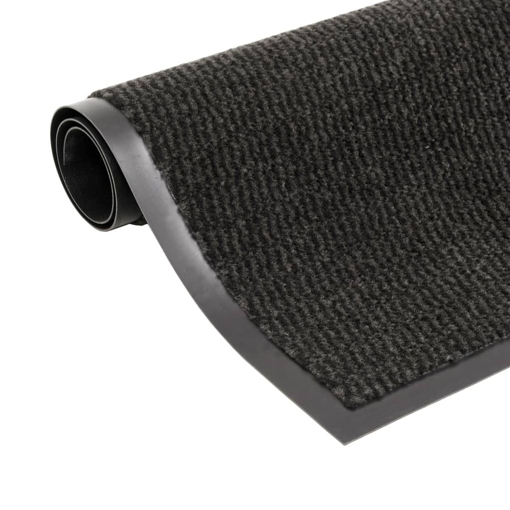 Paillassons rectangulaires 2 pcs 90 x 150 cm noir