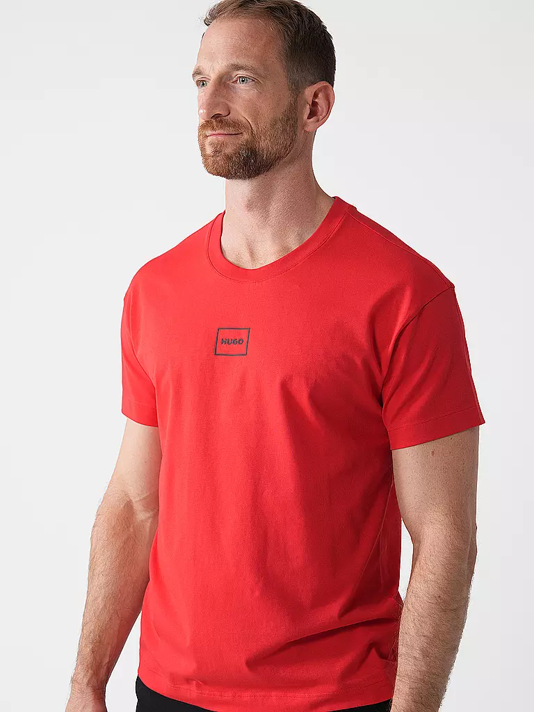 HUGO Loungewear Shirt LAZE rot