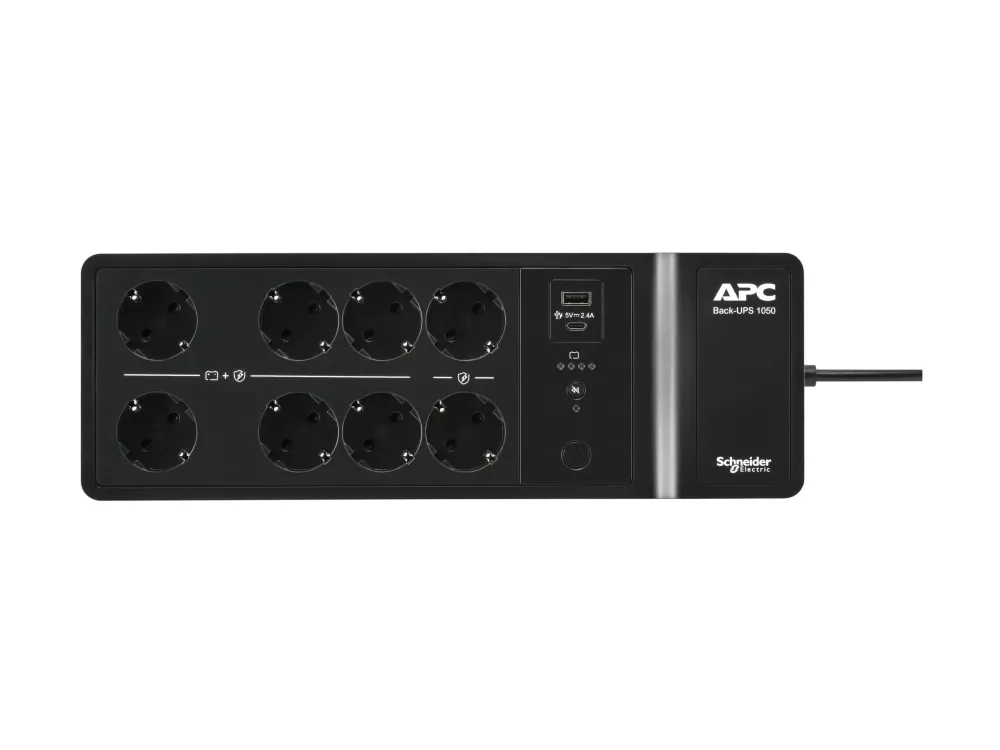APC Back-UPS - UPS (vægmonterbar/overflademonterbar) - AC 230 V - 600 Watt - 1050 VA - output-stikforbindelser: 10