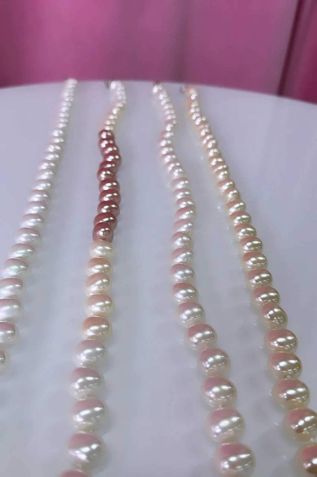 Mellow Moon Pearl Necklace N1612 white