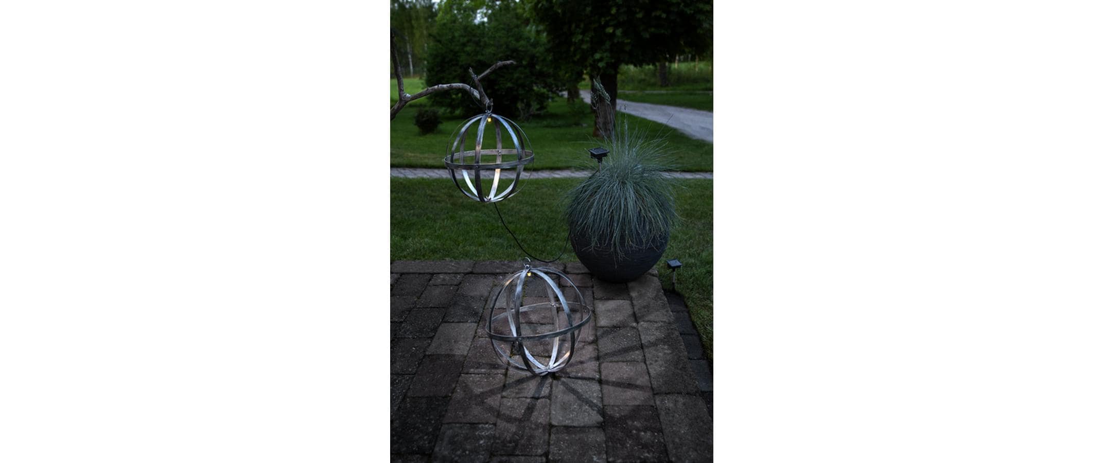 Gartenlicht Solar Astri, Ø 25 cm, SilberSolargartendekoration