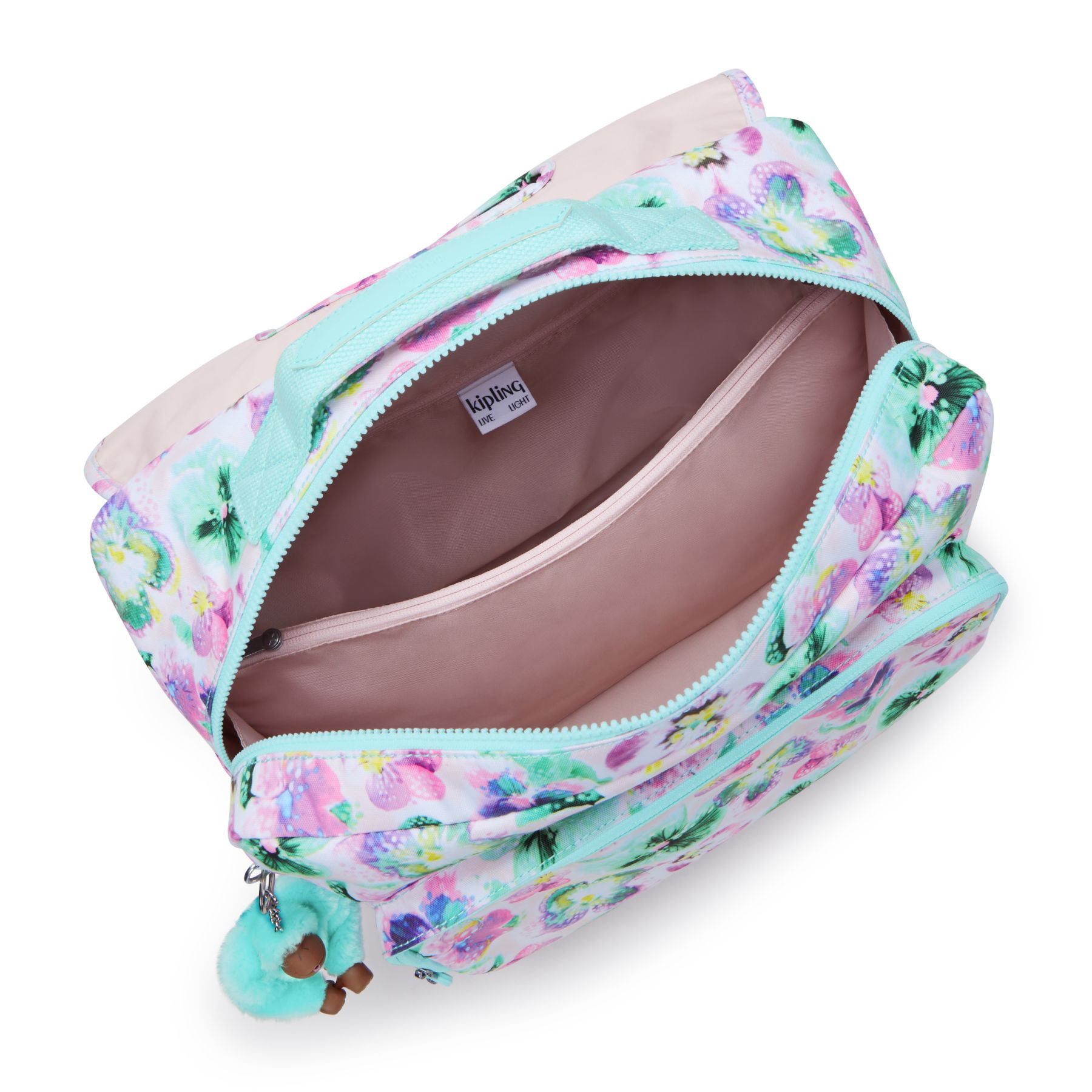 CODIE L Grand cartable avec bretelles rembourrées ajustables - Aqua Blossom