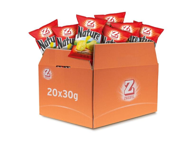 Zweifel Chips Original Nature 20 x 30 g Knusprige Kartoffelchips aus der Schweiz