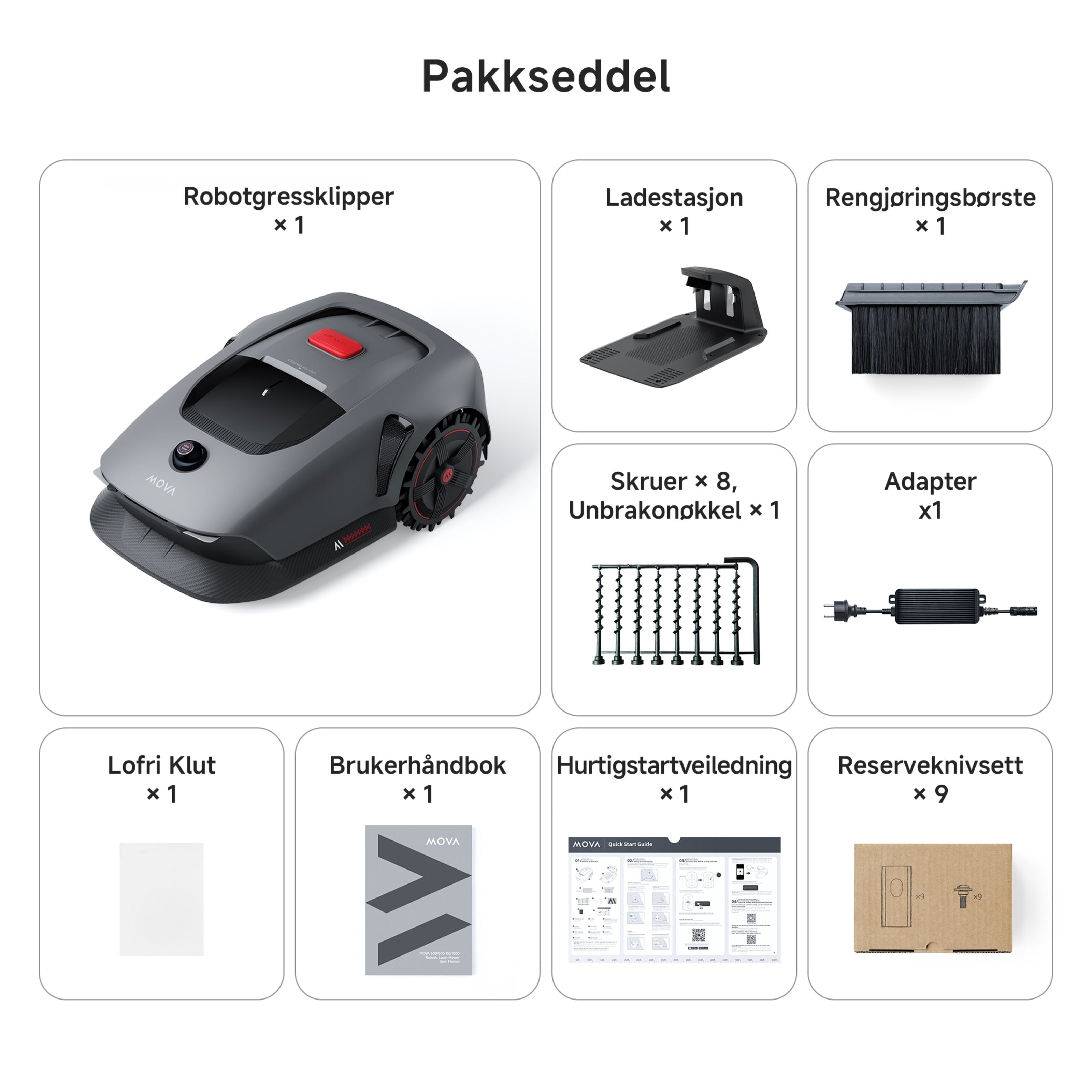 MOVA 1000 Robotgressklipper