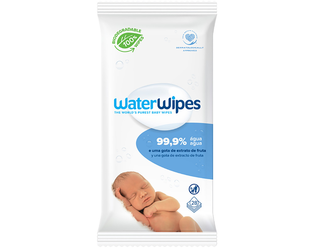 TOALHITAS BÉBE WATERWIPES BIODEGRADÁVEIS 28UN