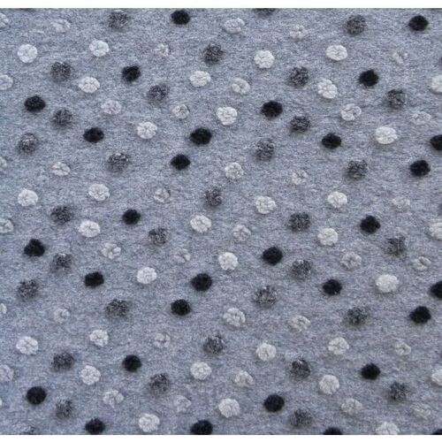 Biella Fabrics - Tartán Pois Matrimoniale Anracite/Bianco/Grigio Gris