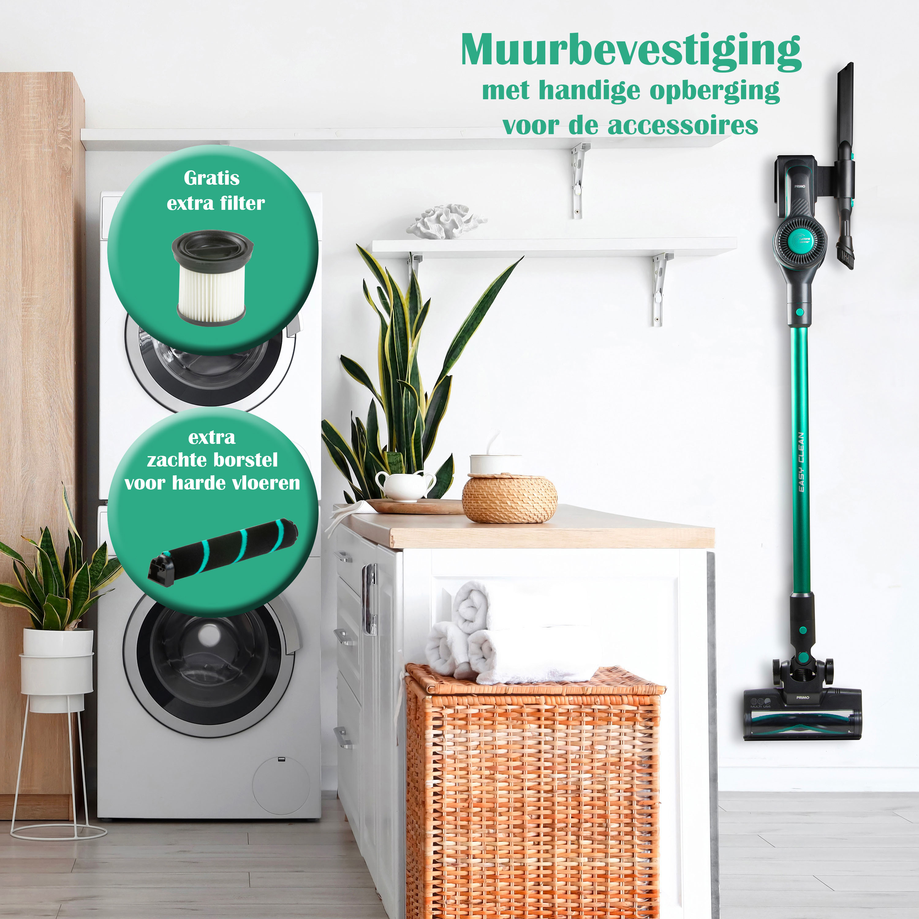 PRIMO PR509SV 3-in-1 steelstofzuiger - Grey/Green