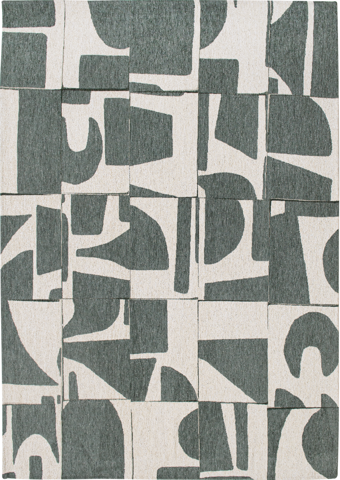 Ecorugs vloerkleed Papercut groen 170x240 cm