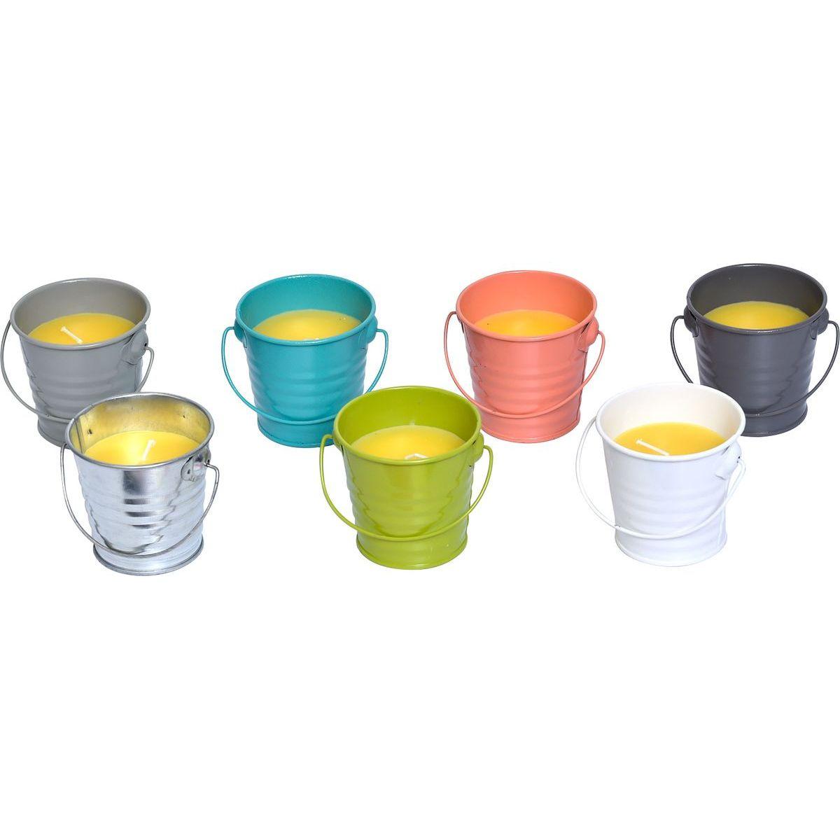 BOUGIE CITRONNELLE SEAU GM MULTICOULEUR