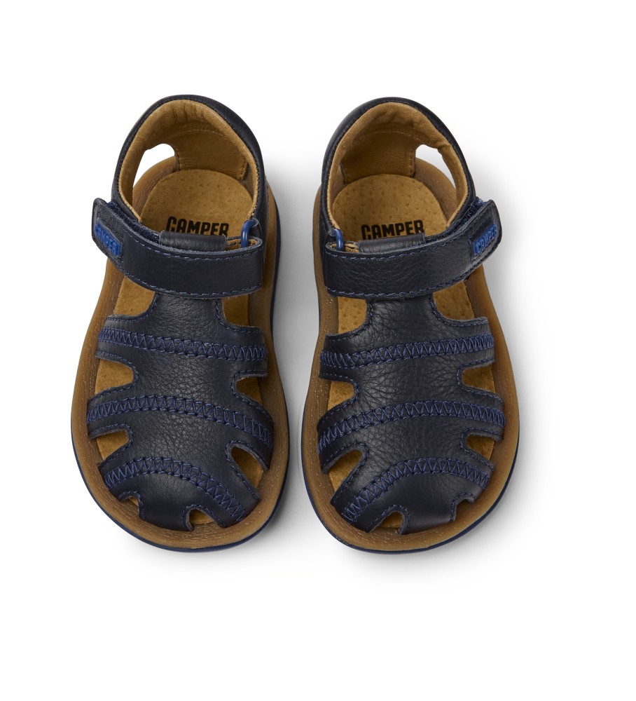 Sandálias Camper Sella Hypnos em couro azul-marinho
