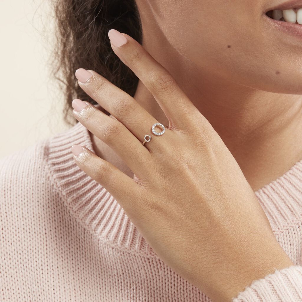 Bague Andria Argent Blanc Oxyde De Zirconium