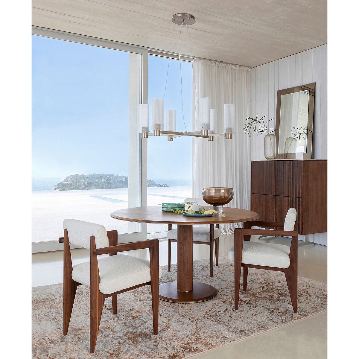 AM.PM<br>Mesa com poltrona em nogueira e bouclette, Izag