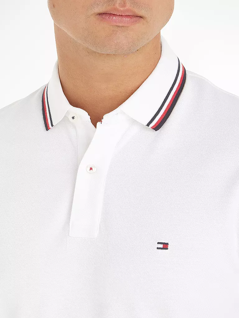 TOMMY HILFIGER Poloshirt Slim Fit weiss