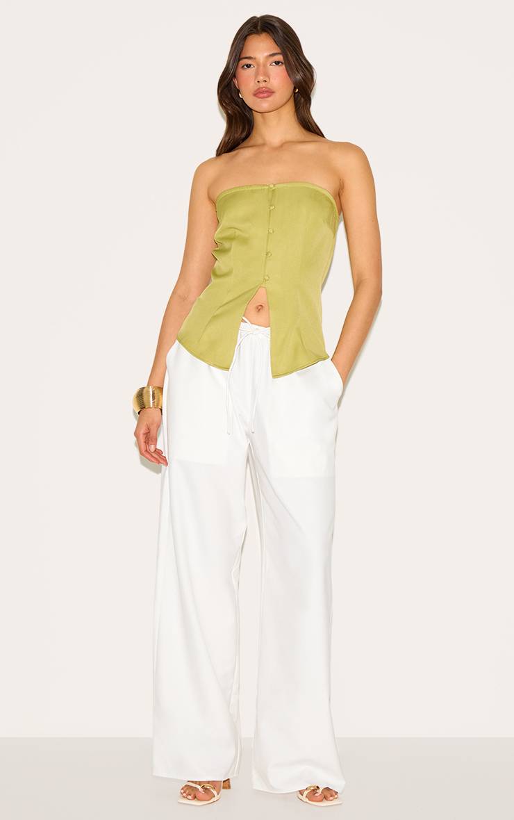 Vert Gilet Ajusté Bandeau Avec Boutons