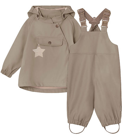 Mini A Ture Regenkleidung m. Träger - PU - MatWainis - Grey Brow