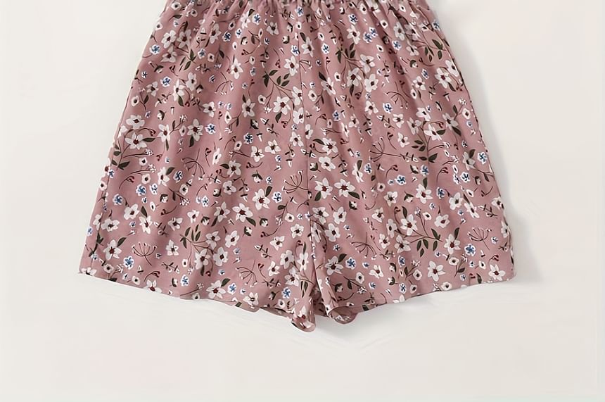 blossomgal - Spaghettibandjes V-hals Romper met bloemenprint