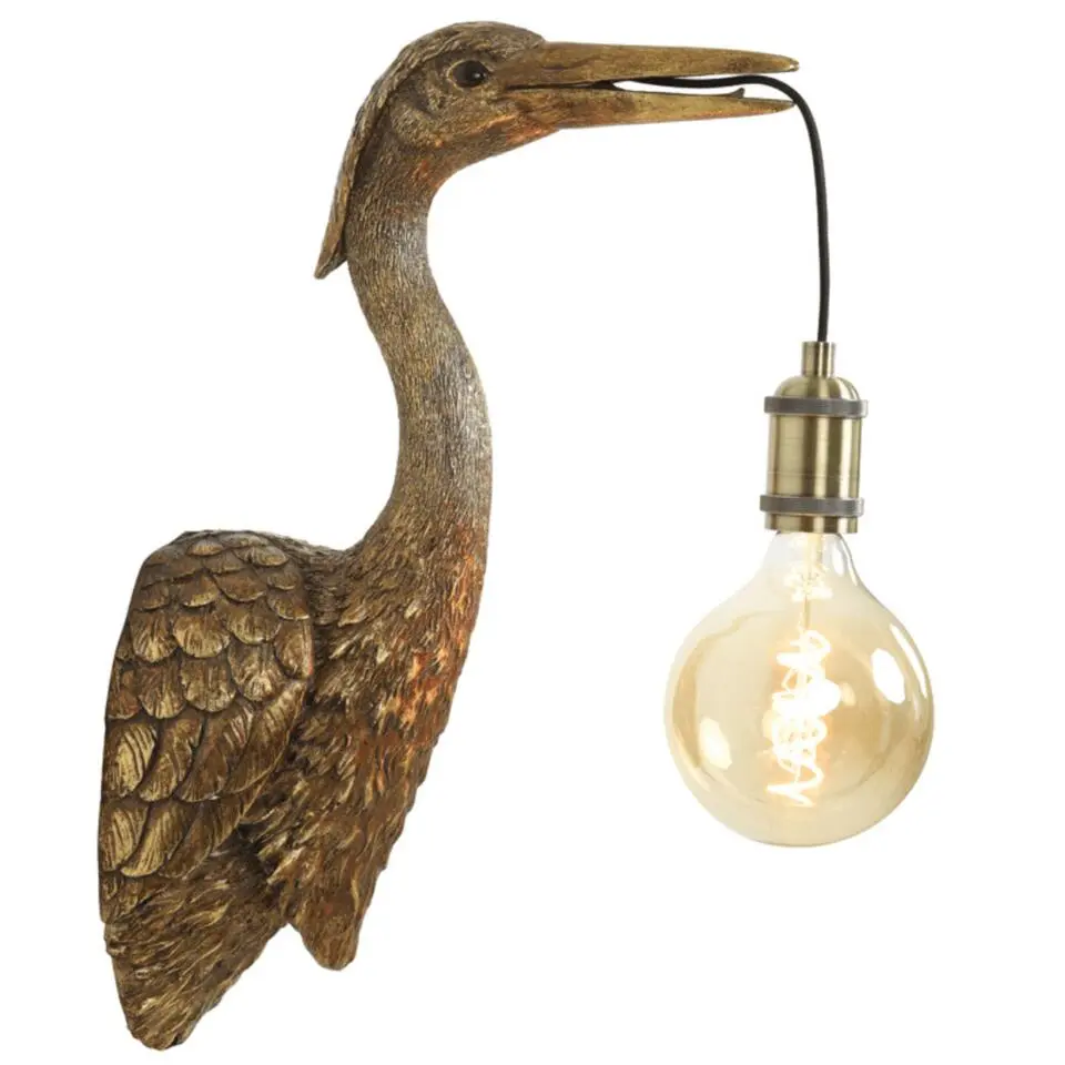Wandlamp Crane - Antiek Brons - 29.5x16x48cm
