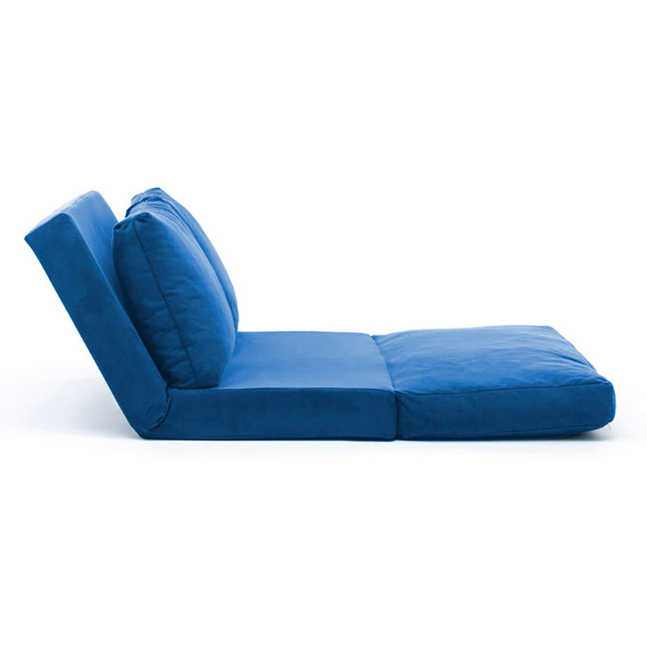 Homitis Banquette Convertible 2 places Taida bleue - 120x68x26 cm