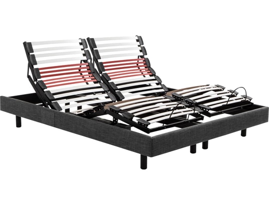 EPEDA - Sommier Electrique 2 x 90 x 200 Horizon 1820D gris fonce + 2x balade équilibré