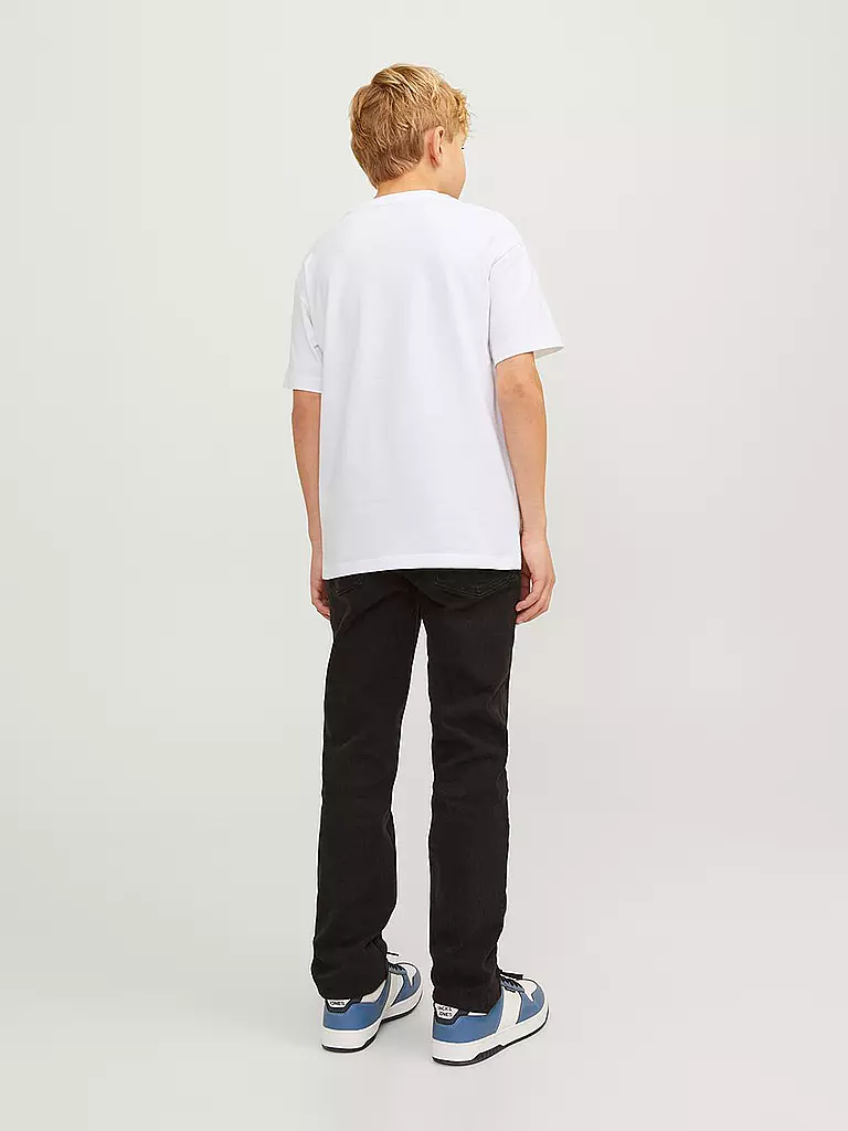 JACK & JONES Jungen T-Shirt  JJECALEB VARSITY TEE  weiss