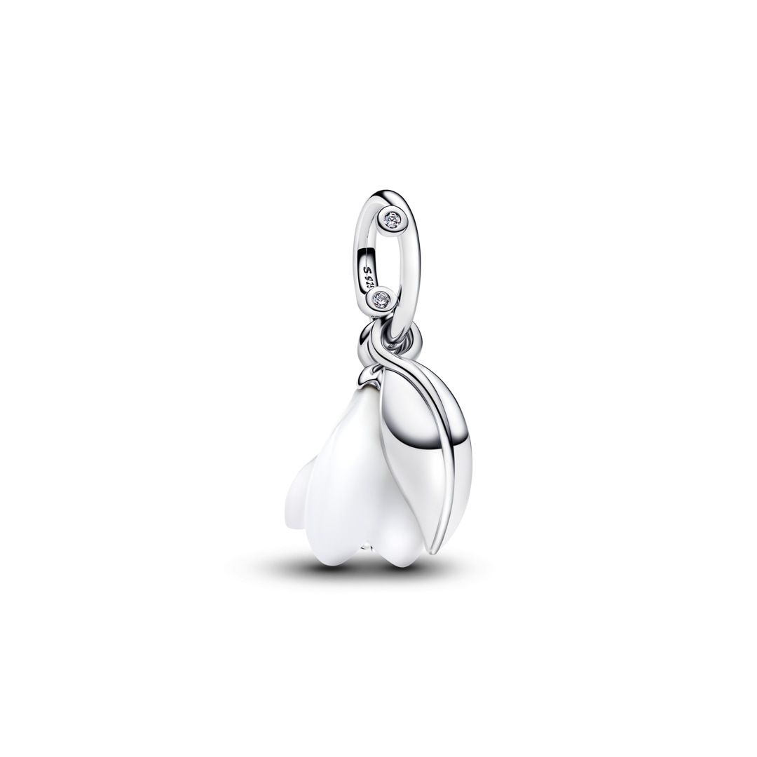 Pandora Moments Schneeglöckchen Charm-Anhänger 925 Silber