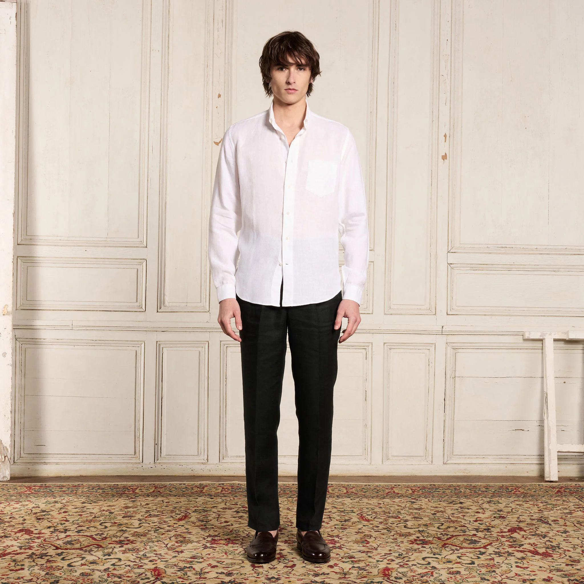 White linen shirt