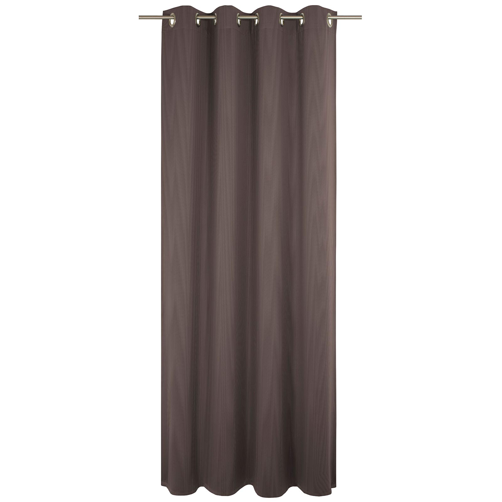 Einzelschal UNI COLLECTION - dunkelbraun - mit Ösen - 145x145 cm