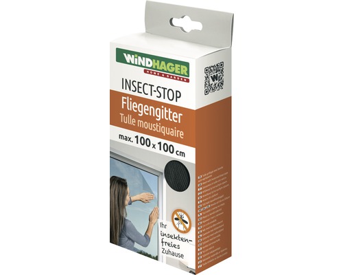 Windhager Standard PLUS hor voor ramen, zonder boren, antraciet, 100x100 cm