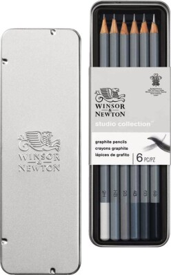 Grafitblyanter - Studio Collection - Winsor & Newton - 6 Farver