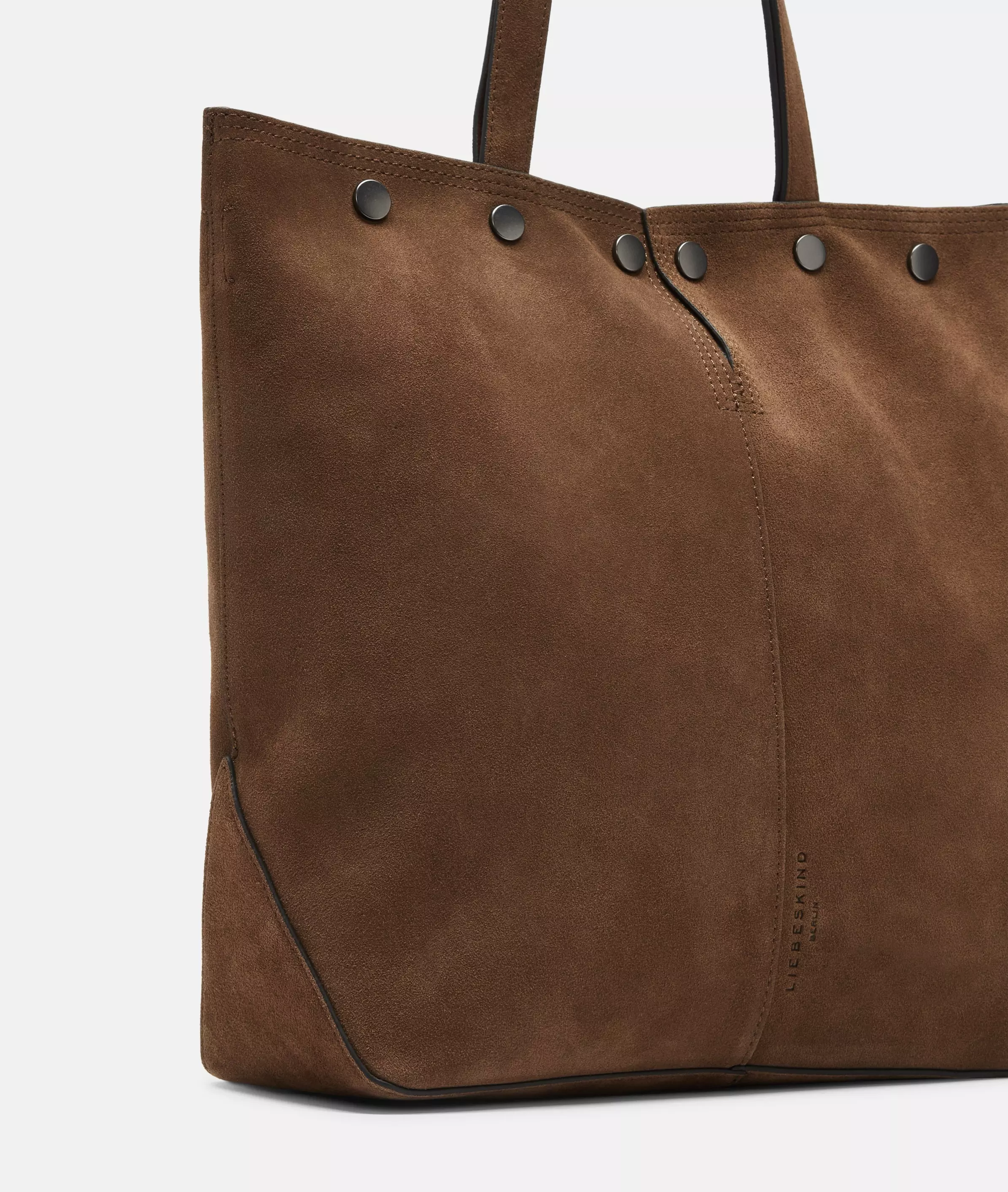 Rive Tote L Large shoulder bag made from soft suede