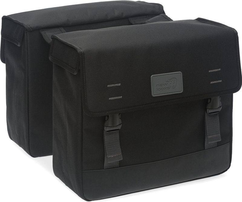 New Looxs Origin Double - Dubbele Fietstas - Geschikt voor Elektrische Fietsen - Waterdicht Polyester - 39 Liter - Zwart