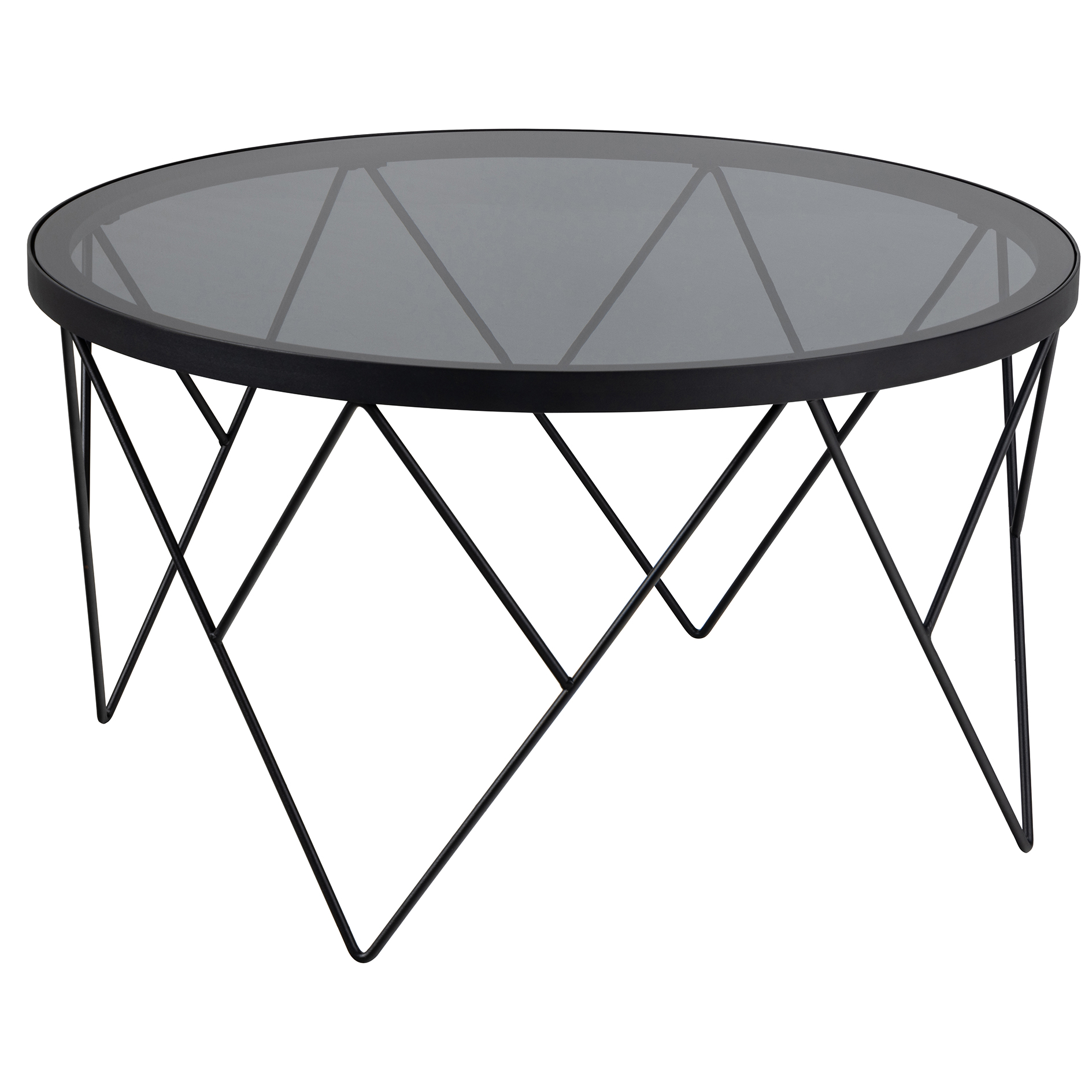 Couchtisch HALSTOW - grau-matt schwarz - 45,2 cm hoch