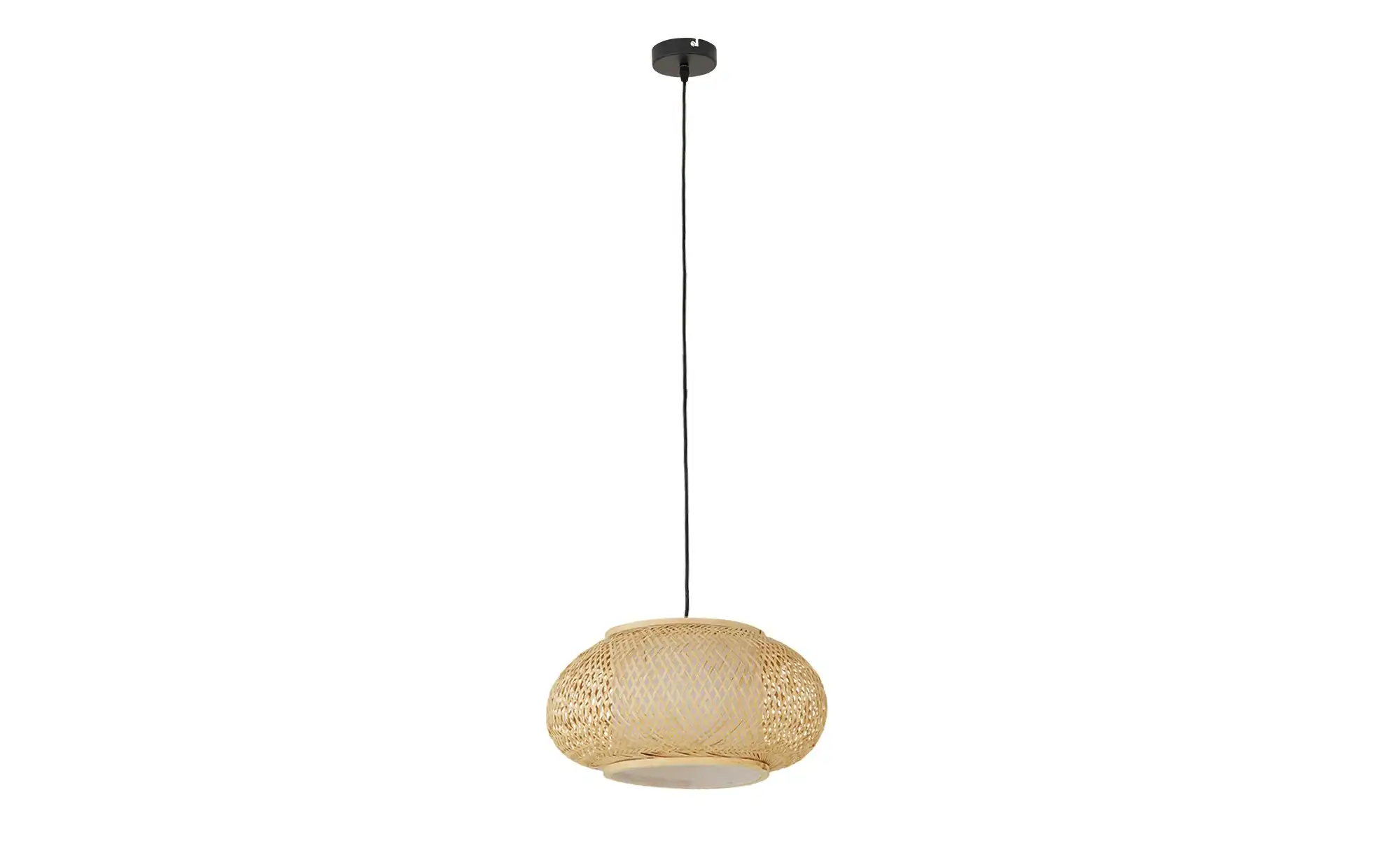 KHG Pendelleuchte, 1-flammig, Rattan/ Stoff