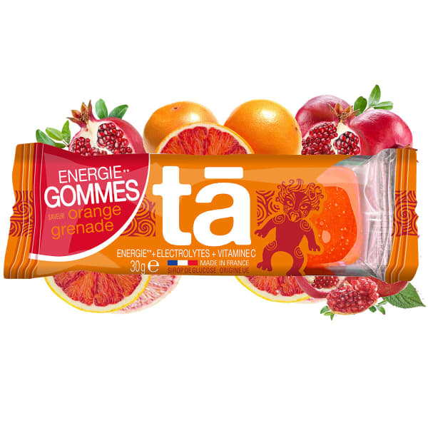 Gels énergétiques TA ENERGY GOMMES ORANGE GRENADE (CAFÉINE)