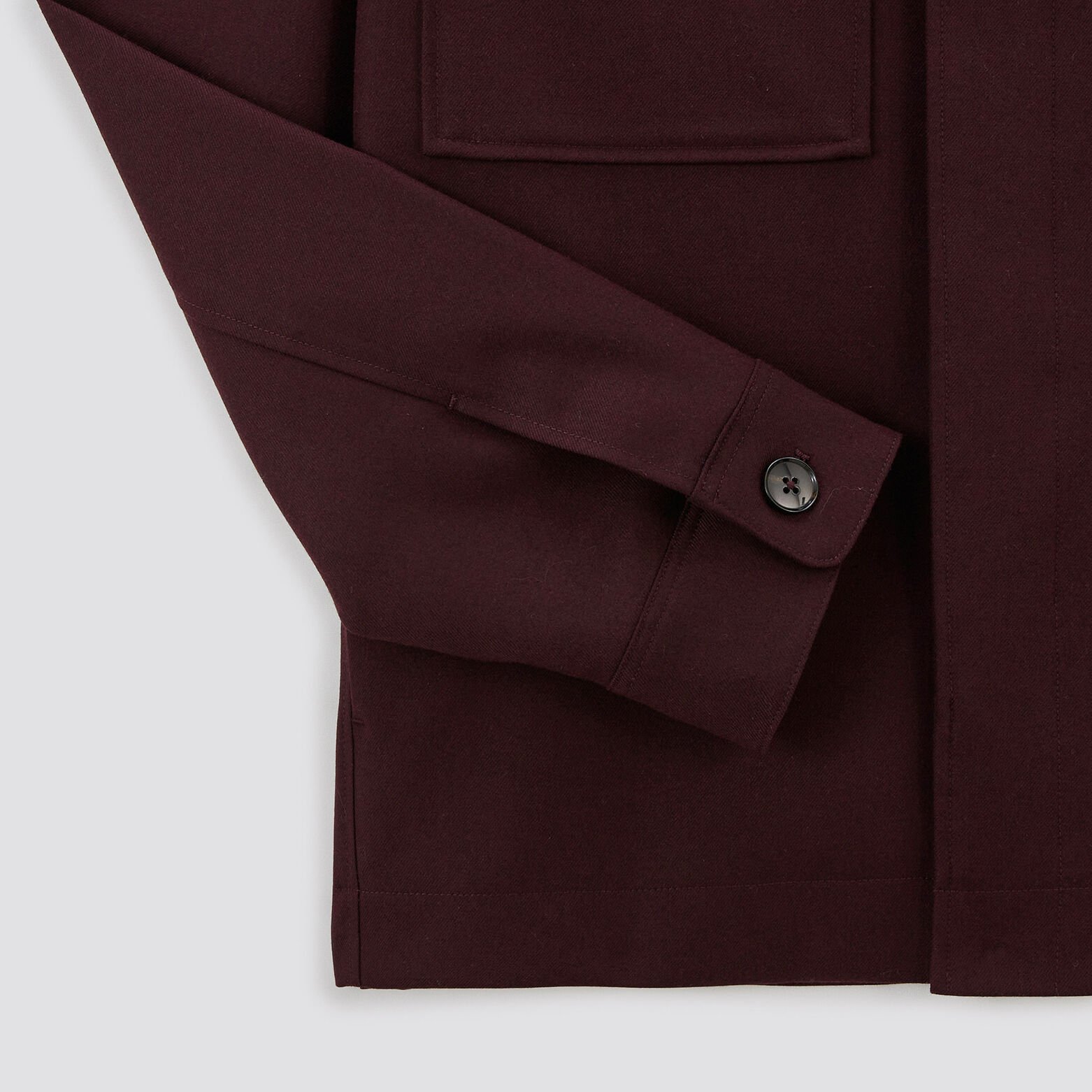 Surchemise regular unie polyester recyclé Bordeaux