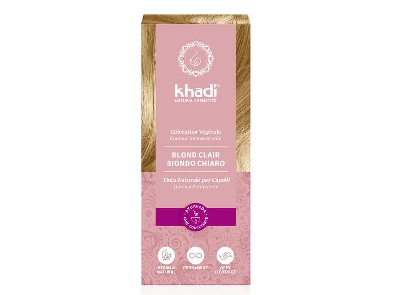 khadi Haarcoloration Pflanzenhaarfarbe Hellblond 100 g Pflanzliche Haarfarbe Weizenblond bis Honigblond
