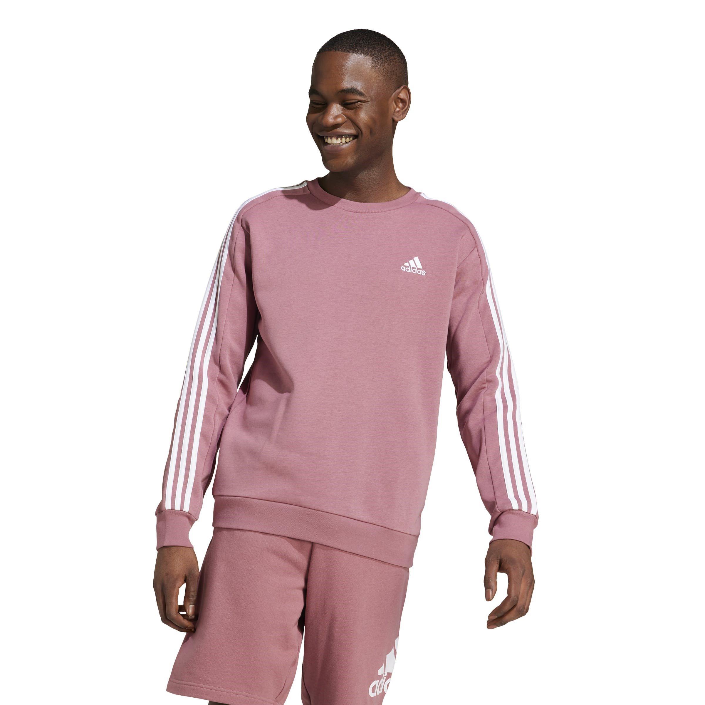 adidas Essentials 3-Stripes Fleece Sweatshirt Mens
