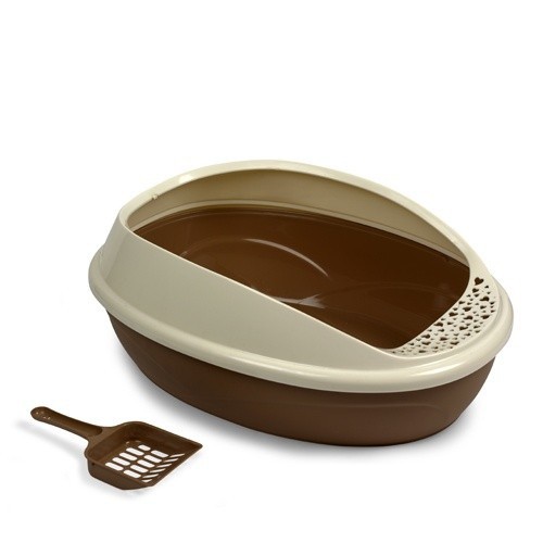 Caixa de areia para gatos Gaun, marrom