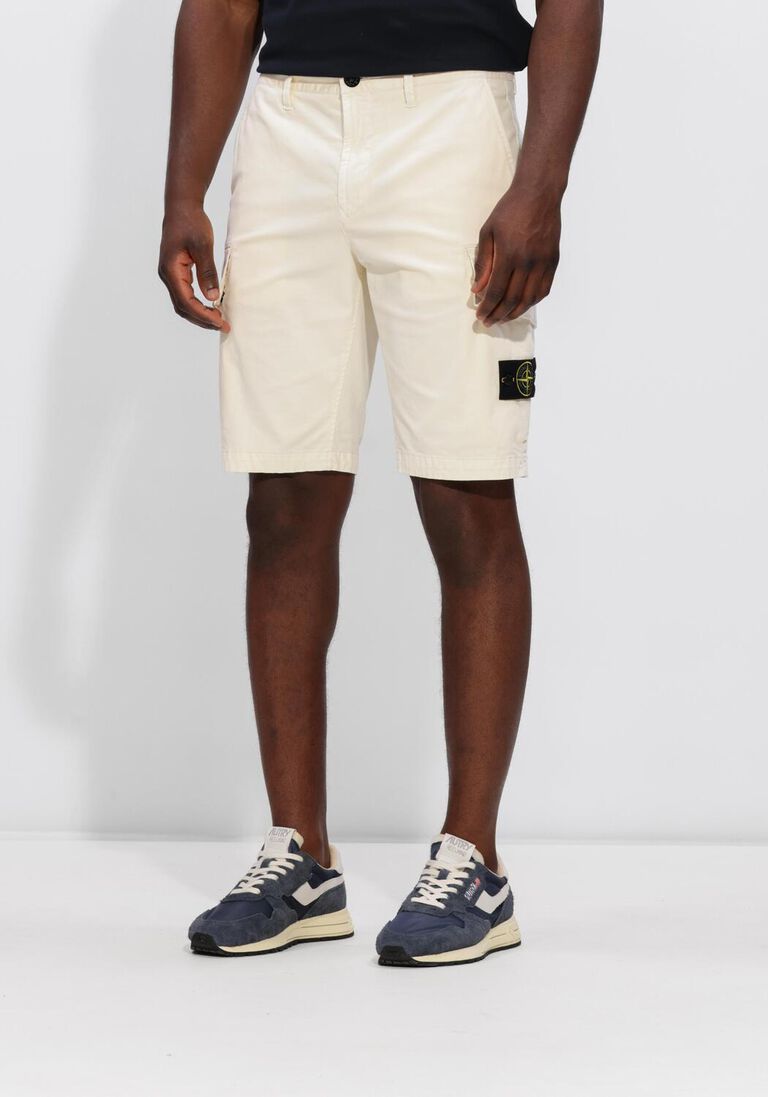 ecru stone island joggingbroek shorts s00004