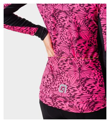 Maillot Manches Longues Femme Alé Papillon Rose Fluo