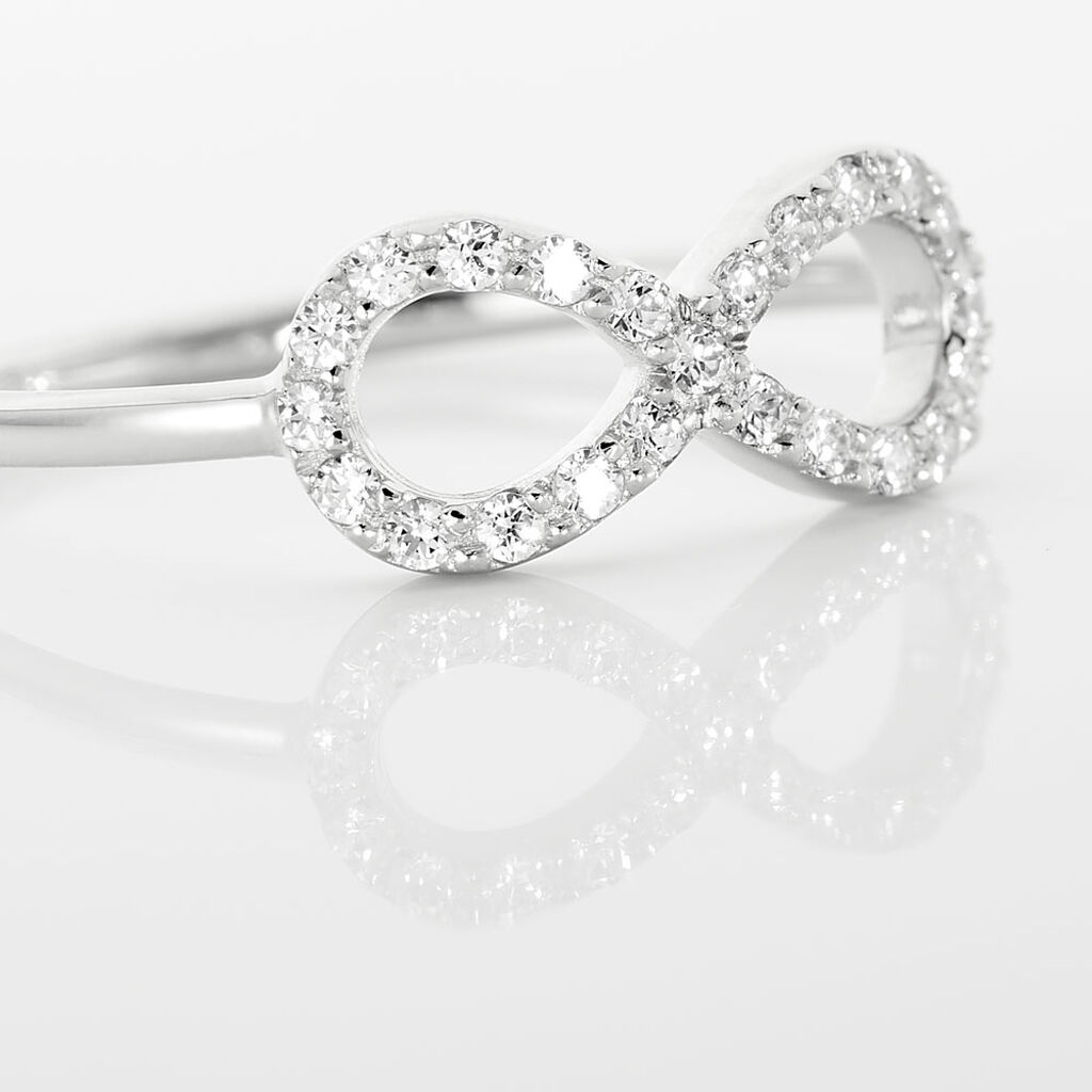Bague Klothilda Or Blanc Oxyde De Zirconium