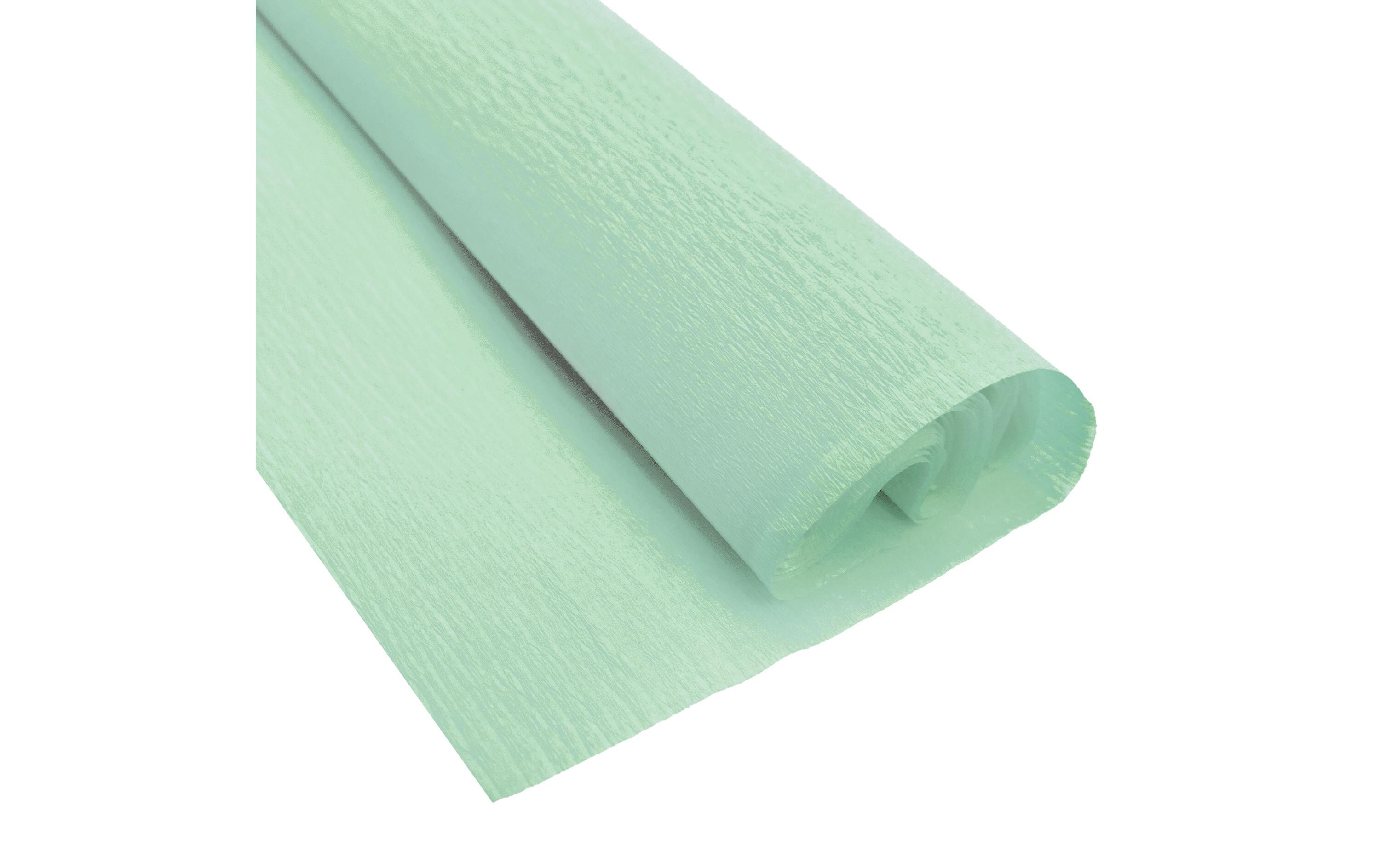 Krepppapier 50 cm x 2.5 m, 32 g/m², MintBastelkrepp auf der Rolle