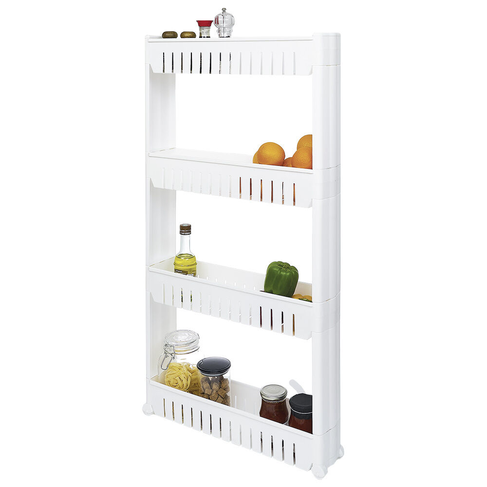 Resserre légume 4 niveaux blanc 54x12,2xH101 cm