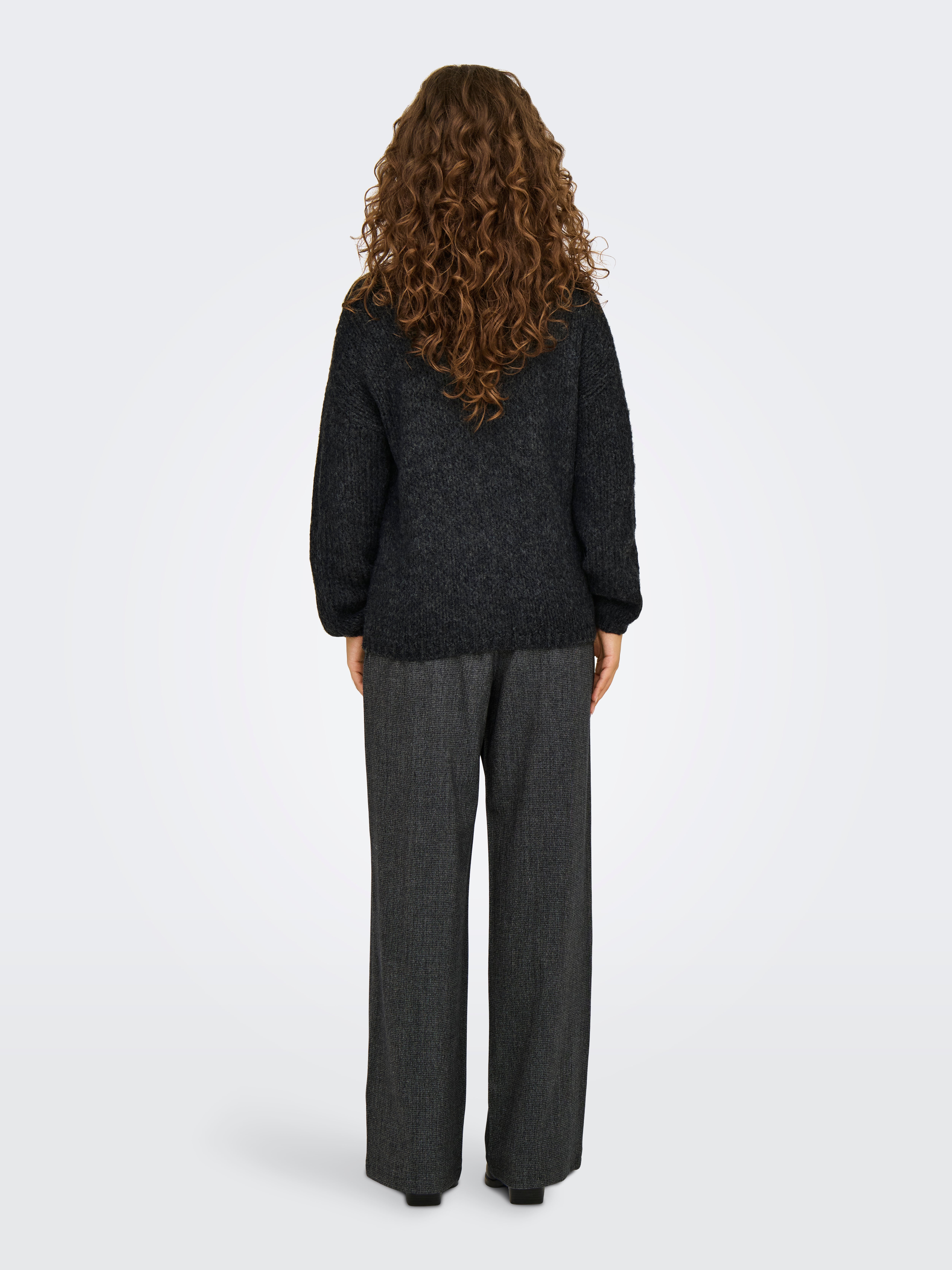 ONLJACKIE Strickpullover Dark Grey Melange