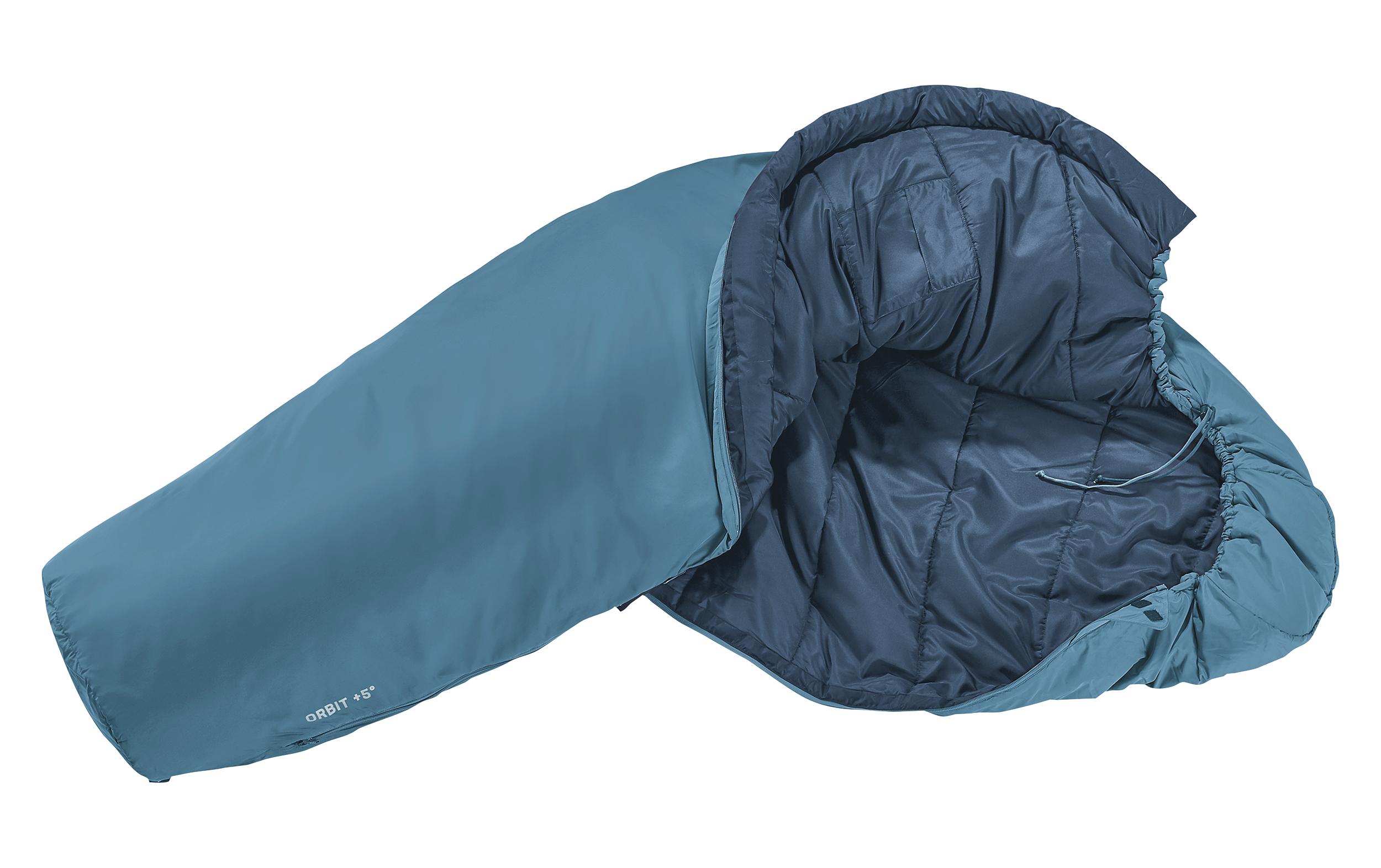 Schlafsack Orbit +5° Polyester, Blau/GrauKunstfaserschlafsack