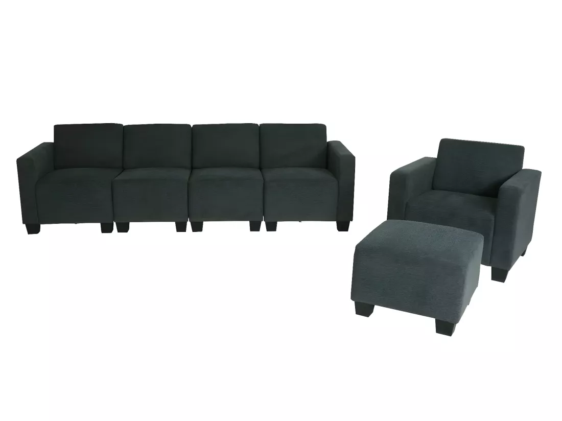 Système de canapés Moncalieri (6 pièces), gris anthracite