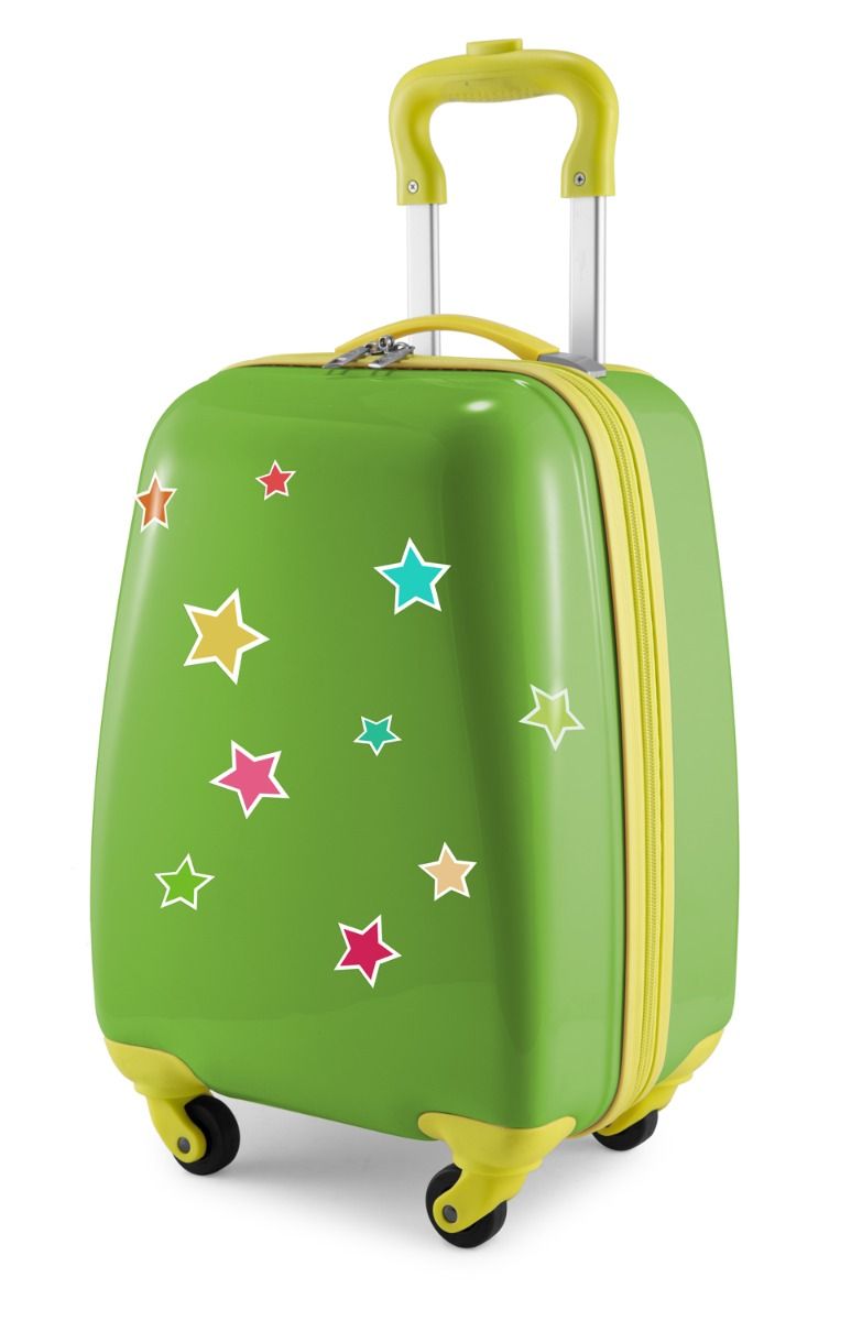 Para crianças - Mala infantil com adesivos refletivos Monstro, mala infantil rígida, bagagem de mão, 24 litros