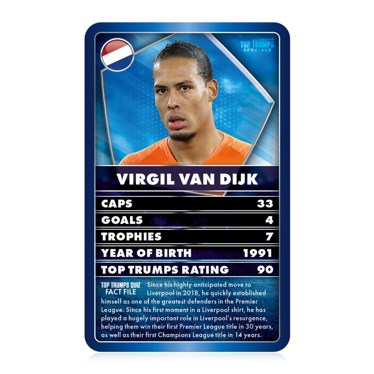 WORLD FOOTBALL STARS BLUE TOP TRUMPS 2021